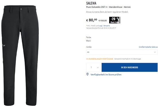 Black Weekend bei sportler - 20% Rabatt auf fast alles