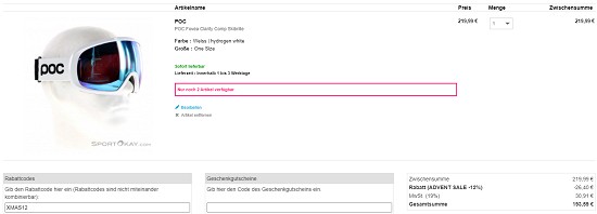 bis zu 50% auf Ski & Freeride Artikel bei sportokay