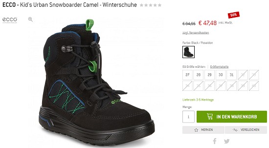 Weihnachsdeal - Kinder Winterschuh & Kinder Handschuhe 50% reduziert bei bergfreunde