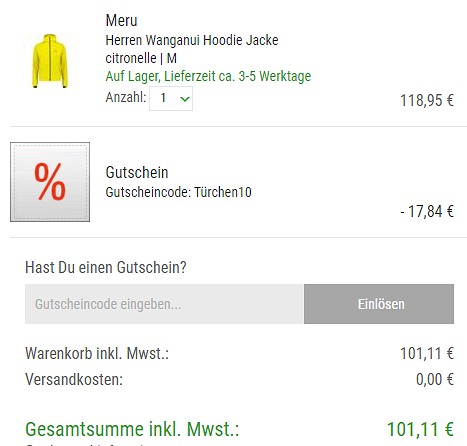 15% auf Jacken bei bergzeit