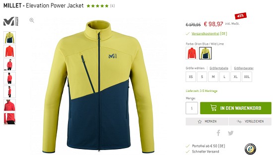 Adventsdeal: Millet Jacken (w/m) - 45% reduziert