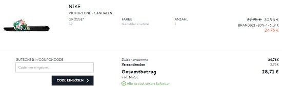 -20% extra auf Top Marken bei sportscheck