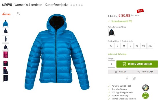 Adventsdeals bei bergfreunde - 55% auf Alvivo Jacken