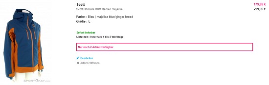 Bis zu 50% Rabatt auf Scott bei sportokay