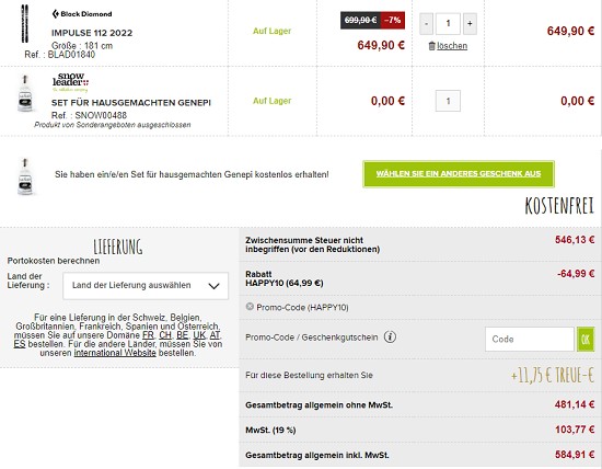 10% Extra-Rabatt auf der gesamten website von snowleader