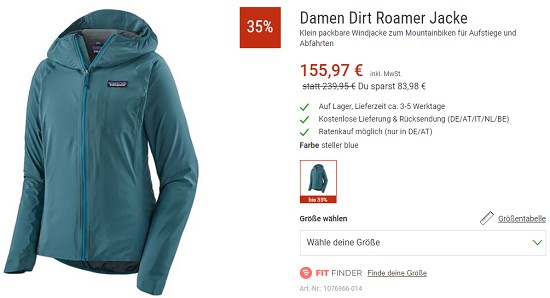 Patagonia bei bergzeit- Rabatte von bis zu 35%