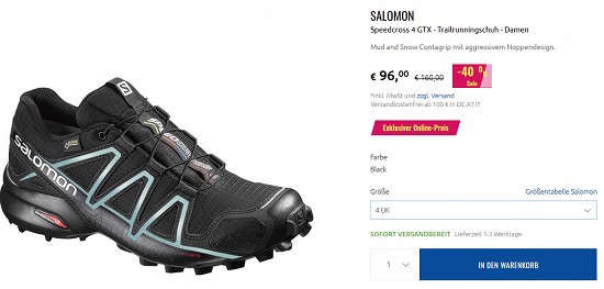 Salomon Speedcross-Laufschuhe bei sportler - Rabatte von bis zu 50%