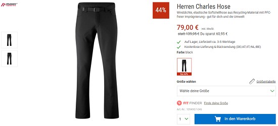Bergzeit Hammerangebot - Maier Sports Wanderhosen jetzt 42% reduziert