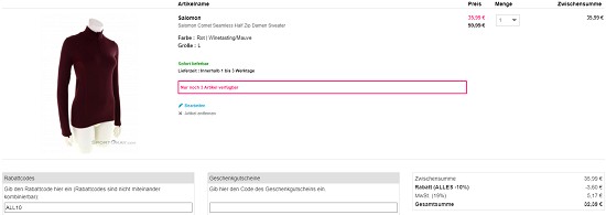 Bis zu 50% auf Salomon bei sportokay sparen