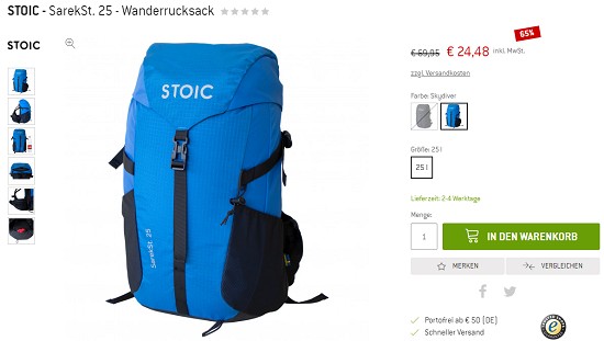 Bis zu 70% auf Stoic Ausrüstung bei bergfreunde