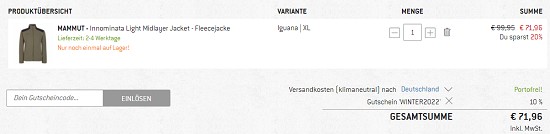 10% Rabatt auf alles bei bergfreunde - nur an diesem Wochenende