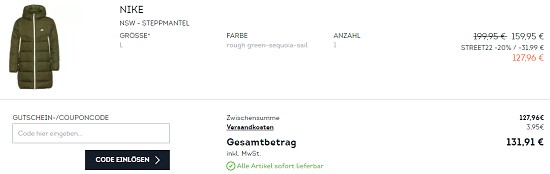 20% Rabatt on top auf Streetwear-Topseller bei sportscheck