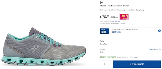 Ausgewählte Laufschuhe von On reduziert bei sportler