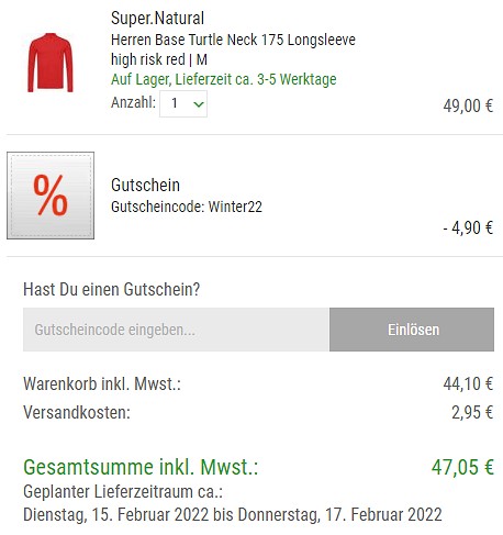 10% Extra-Rabatt im Wintersale-Finale von bergzeit