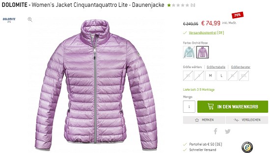 Bis zu 70% Rabatt auf ausgwählte Jacken bei bergfreunde