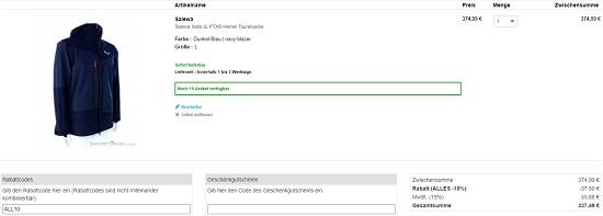 Bis zu 60% auf Bekleidung bei sportokay sparen