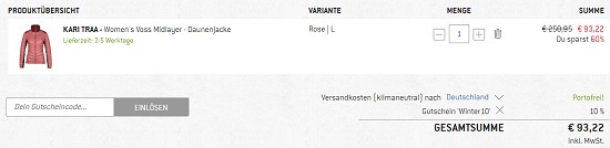 10% extra auf reduzierte Artikel bei bergfreunde