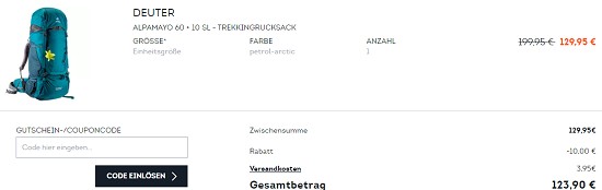 10€ Rabatt ab 100€ Warenwert bei sportscheck