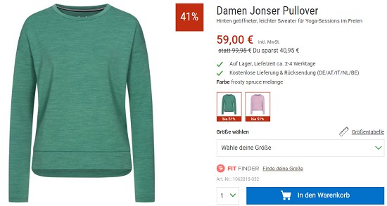 Bergzeit-Blowout - Merinobekleidung mindestens 40 % reduziert