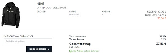 20% auf Top Marken Bestseller bei sportscheck