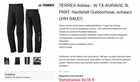24-h-Sale bei hive - heute Outdoorhosen, Sportshorts, 4F uvm. stark reduziert