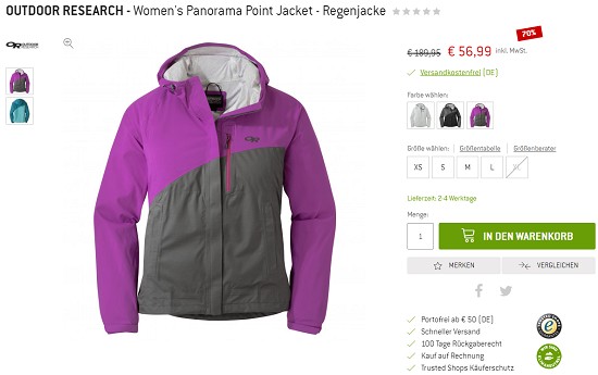 Lagerräumung bei bergfreunde - bis zu 50% Rabatt