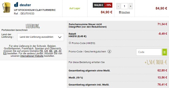 10% auf Wanderschuhe & Rucksäcke bei snowleader