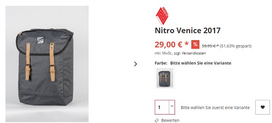 Sale bei rucksack.de