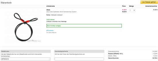 Abus bis zu 27% reduziert bei sportokay