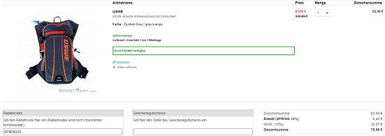 USWE bis zu 65% reduziert bei sportokay