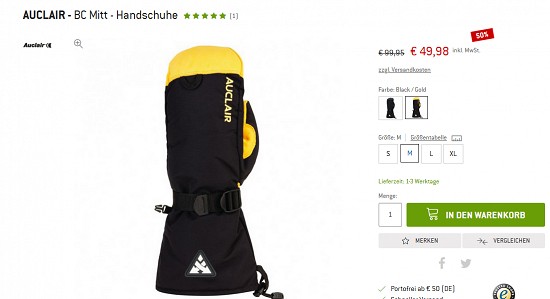 Bergfreunde Preisgrounder: zwölf Paar Handschuhe bis zu 50% günstiger - nur heute!