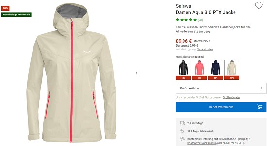 Preistanz in den Mai: 10% auf Sommerware bei bergzeit