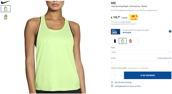 Running-Artikel stark reduziert bei sportler.com