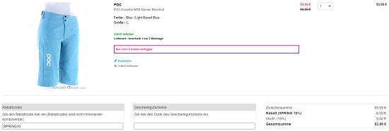 POC bis zu 40% reduziert bei sportokay