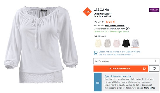 Sale bei sportscheck - Rabatte von bis zu 77%