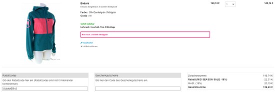 Endura bis zu 35% reduziert bei sportokay