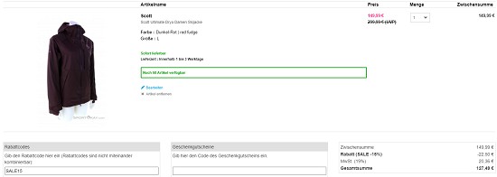 Bis zu 50% Rabatt auf Scott bei sportokay