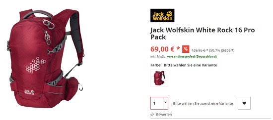 Sale bei rucksack.de
