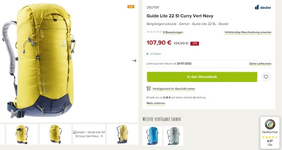 Bis zu 45% auf Rucksäcke bei snowleader sparen