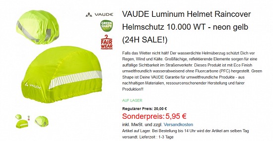 24-h-Sale bei hive - heute Eisbär-Mützen, Vaude Helmcover & Handschuhe bis zu 80% reduziert