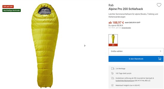 Campingsale bei bergzeit