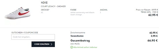 10% on top auf die Highlights unserer Top Brands bei sportscheck