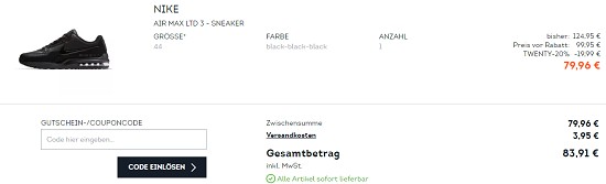 20% Rabatt on top auf sportliche Must-Haves bei sportscheck