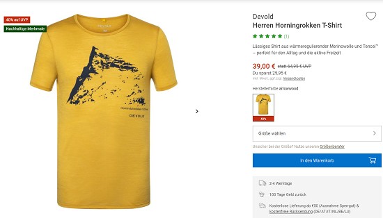 Bergzeit Hammerangebot - Merino-Oberteile bis zu 51% günstiger