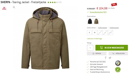 Bekleidungsdeals bei den bergfreunden- Rabatte von bis zu 80 %