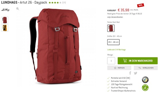 Lagerräumung bei bergfreunde - bis zu 60% Rabatt