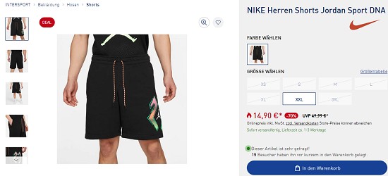 Nike Sale bei intersport - bis zu 70% sparen