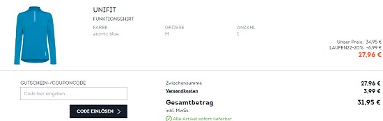 20 % on top auf Running Must-Haves bei sportscheck