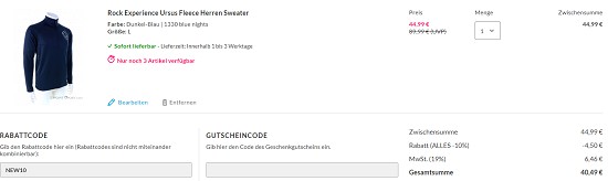 Rock Experience bis zu 50% reduziert bei sportokay