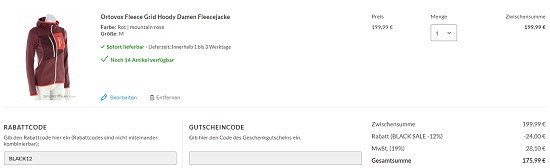 12% auf alles bei sportokay